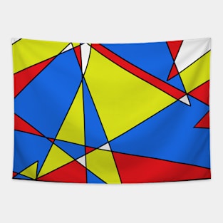 Colorful Abstract Triangles (Primary) Tapestry