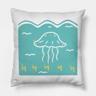 Electricity jellyfish Pillow