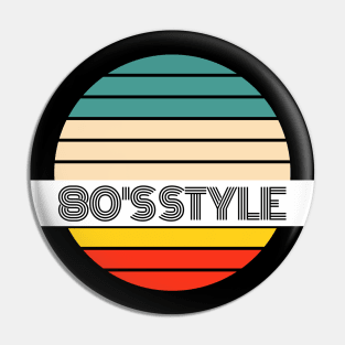 Retro 80’s Style Fashion and Decor (BLACK TEXT) Pin