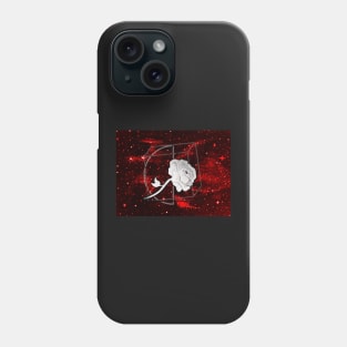 Geometric Galactic Rose (Red and Black) Phone Case