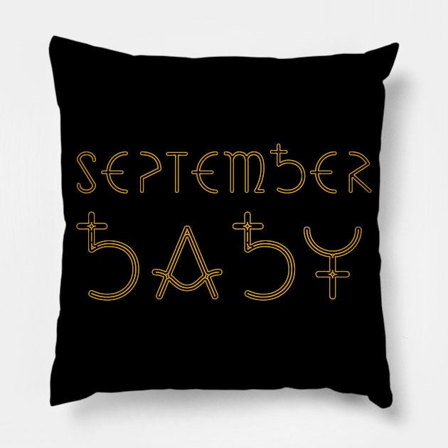 Month of September Pillow by Zodiac Syndicate