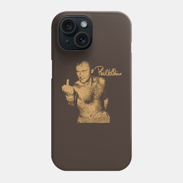 Funny Phil Collins Fan Art Brown Phone Case by Bingung Mikir Nama Design