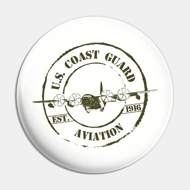U.S. Coast Guard Aviation - Established 1916 - C-130 Aircraft Pin by MilitaryVetShop