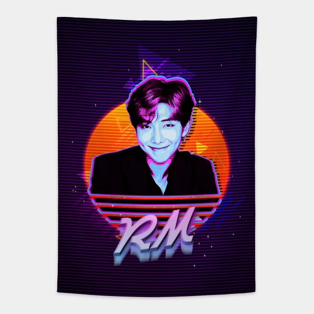 Kim Namjoon Retro Tapestry by NotoriousMedia