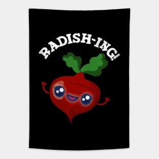 Radish-ing Funny Veggie Radish Pun Tapestry