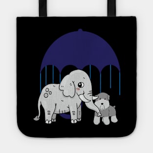 elephant and dog Tote