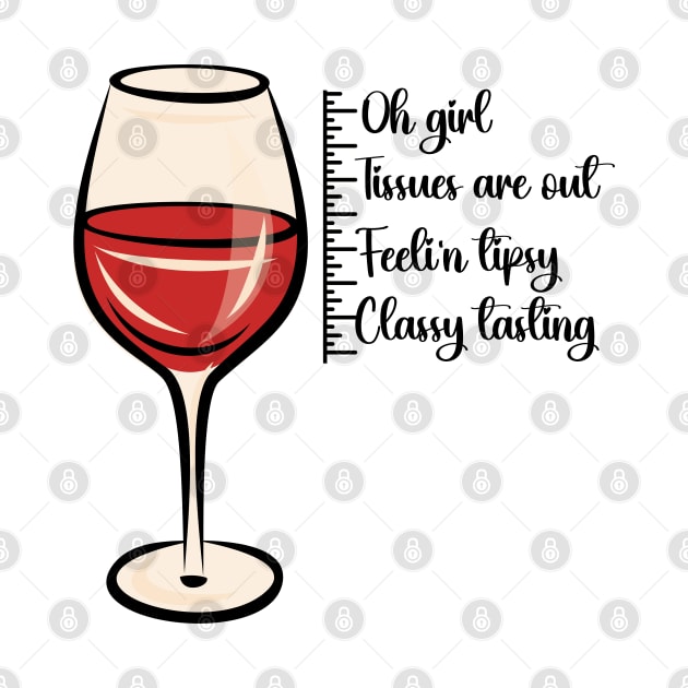 Size Chart Glass of wine by Fifi Art