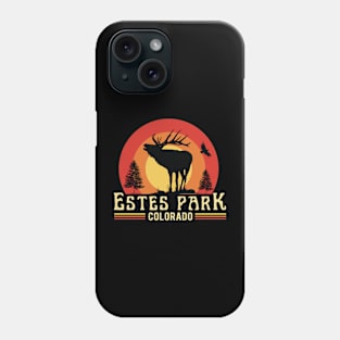 Estes Park Colorado Elk Vintage Sunset Phone Case
