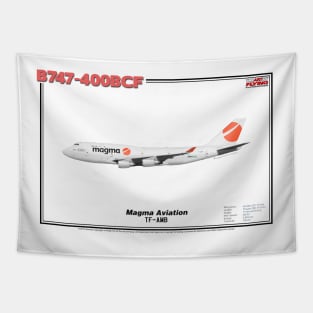 Boeing B747-400BCF - Magma Aviation (Art Print) Tapestry