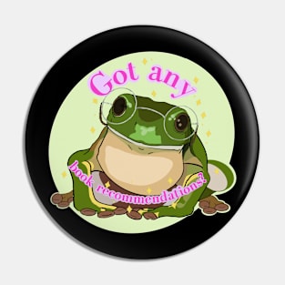 Girly book recommendation frog Pin