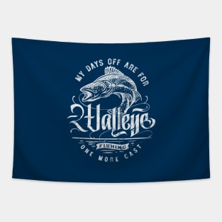 Walleye Fishing Vintage Look Fishermen Design Tapestry