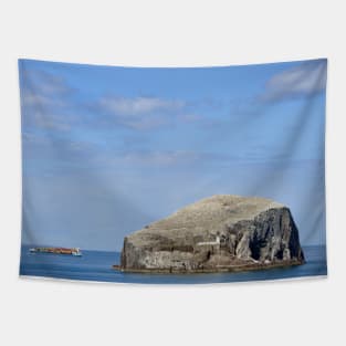 A cargo ship passes Bass Rock, Scotland Tapestry