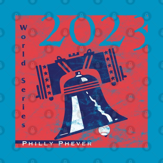 Phillies 2023 World Series distressed by YOPD Artist