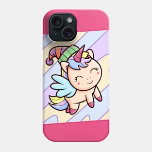 Cute Unicorn Love Wearing Hat Phone Case