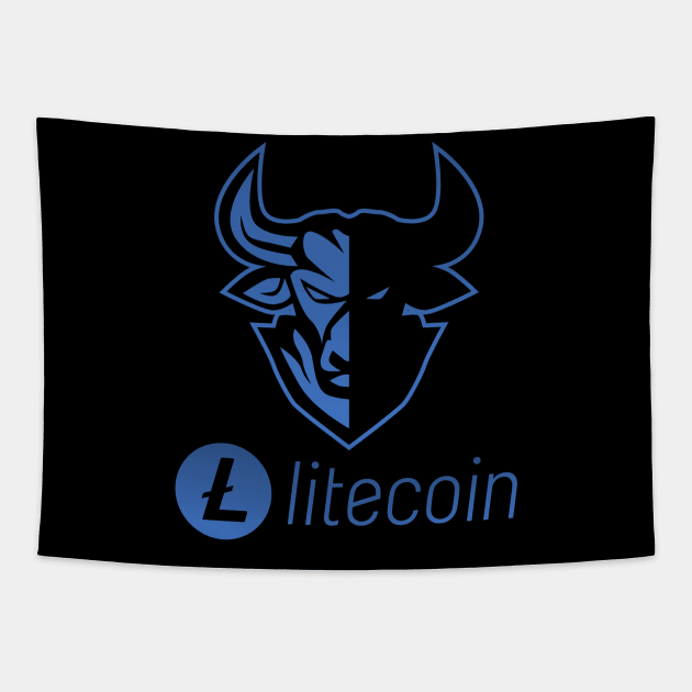 Litecoin ltc Crypto coin Crytopcurrency Tapestry by JayD World