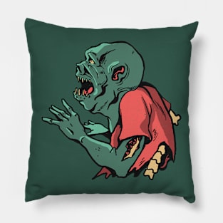 Creepy Zombie Illustration Pillow