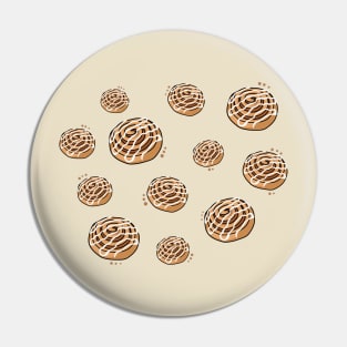 Cute Iced Cinnamon Swirl Pattern Pin