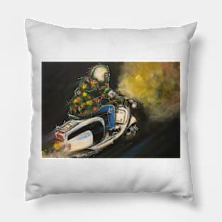 Retro Scooter, Classic Scooter, Scooterist, Scootering, Scooter Rider, Mod Art Pillow