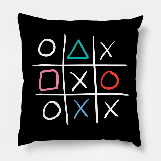 Tic Tac Toe Pillow by Frenky