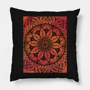 Fall toned mandala design Pillow