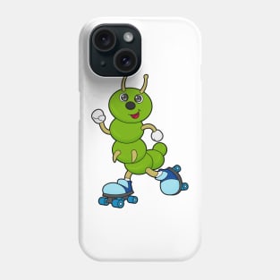 Caterpillar at Inline skating with Roller skates Phone Case