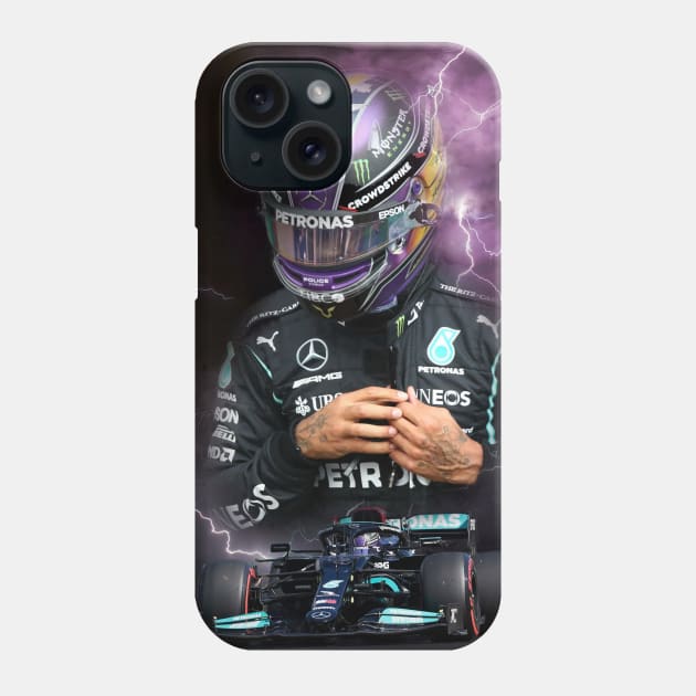 A Man Like Thunder - Lewis Hamilton Phone Case by DeVerviers