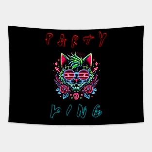 Party King - Neon Cat V2 Tapestry