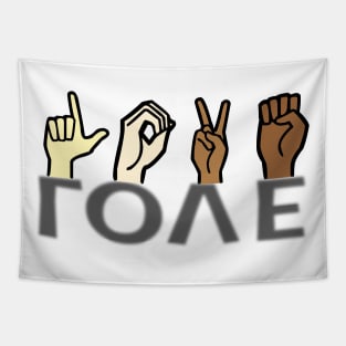 Love Hand Sign - For Light colors Tapestry