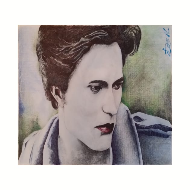 Color pencil drawing of Edward from Twilight by nghoangquang