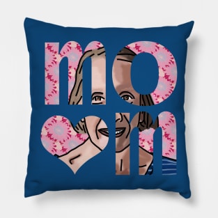 Mom of the Artist Floral Art Typography Pillow