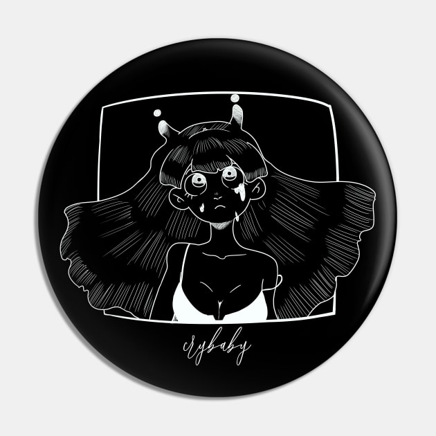 Crybaby (white) Pin by Azanethbc