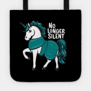 No Longer Silent, Unicorn, Sexual Assault Awareness Month Tote