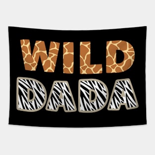 Wild Dada Zoo Born Wild Birthday Safari Jungle Family Tapestry