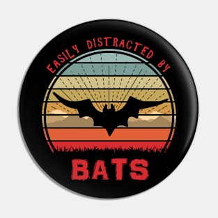 Easily Distracted By Bats Pin