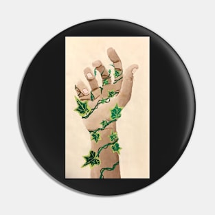 Ivy Covered Hand Painting Pin