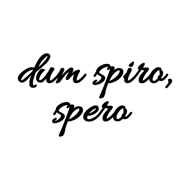 Dum spiro, spero - Latin quote shirt gift idea by Qwerdenker Music Merch