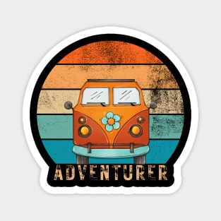 summer retro bus adventure Magnet