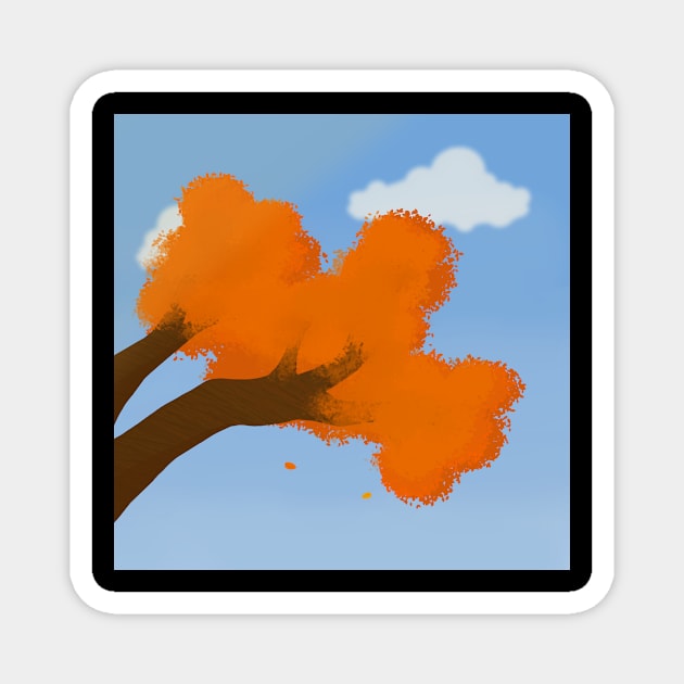 Fall Tree Magnet by Gemm Designs