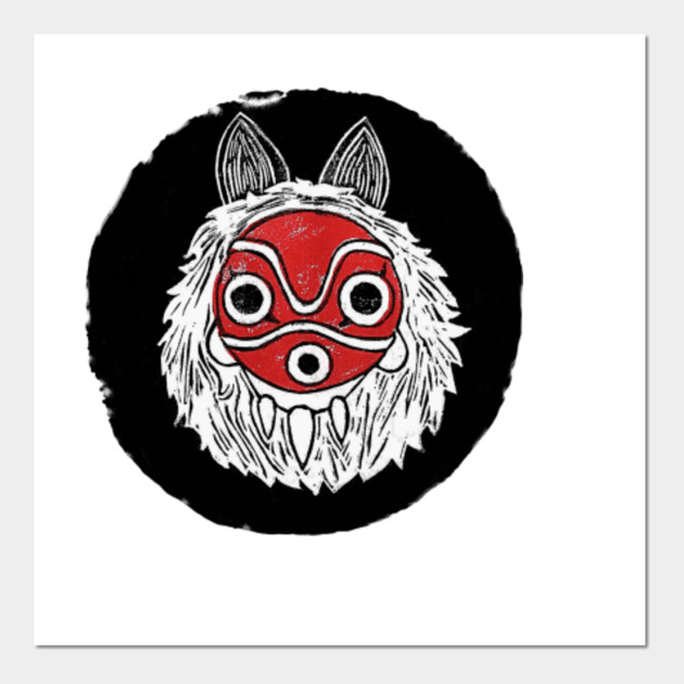 Wallpaper Mononoke Hime Mask Ghibli Studio Cartel E Impresion Artistica For iPhone Free