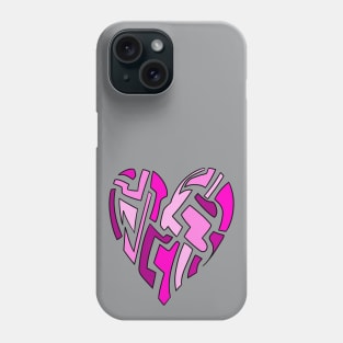 Pink Fragmented Heart Phone Case