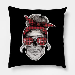 Funny Bingo Bitch Skeleton Pillow