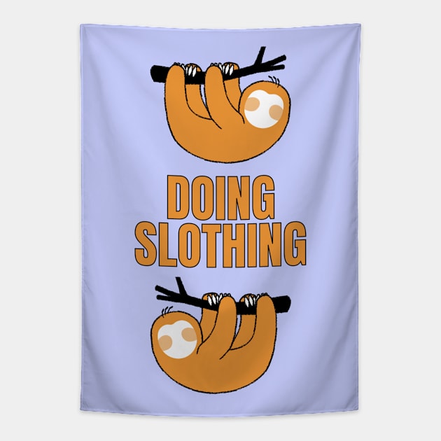 Busy Doing Nothing (Sloth) Tapestry by Mey Designs