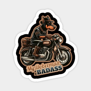 Biker Doberman Magnet