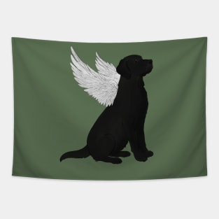 Black Labrador Retriever Guardian Angel Tapestry