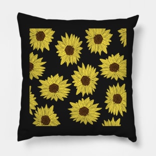 Sunflower Pattern Pillow