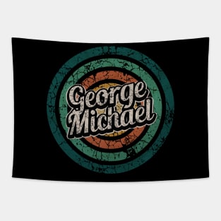 George Michael // Retro Circle Crack Vintage Tapestry