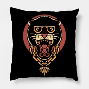 Funny Vintage Rich Panther Cartoon Pillow