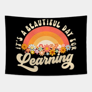 Its A Beautiful Day For Learning Groovy Womens Teacher Tapestry