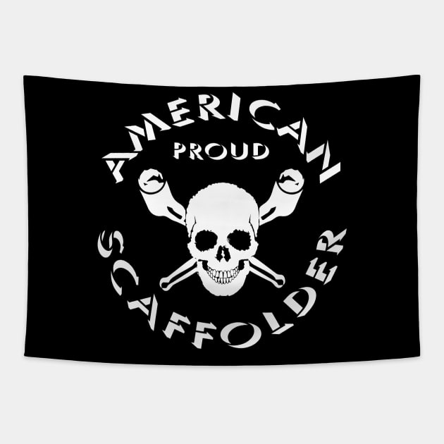 Proud American Scaffolder Tapestry by Scaffoldmob