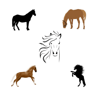 horse stickers T-Shirt